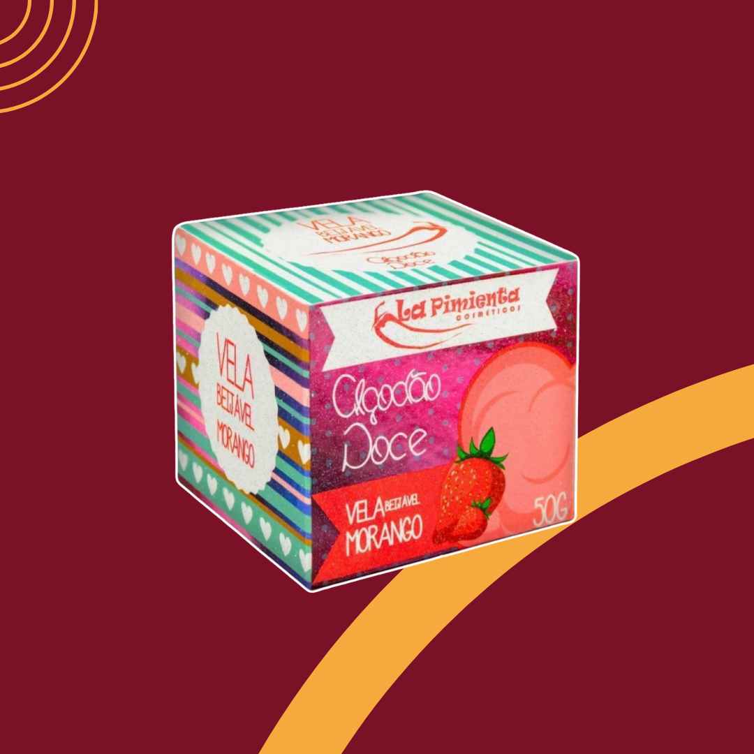 Vela Beijável para Massagem Morango 50g