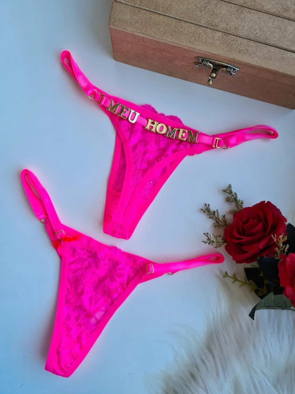 Calcinha Renda Personalizavel (NÃO ACOMPANHA LETRAS)