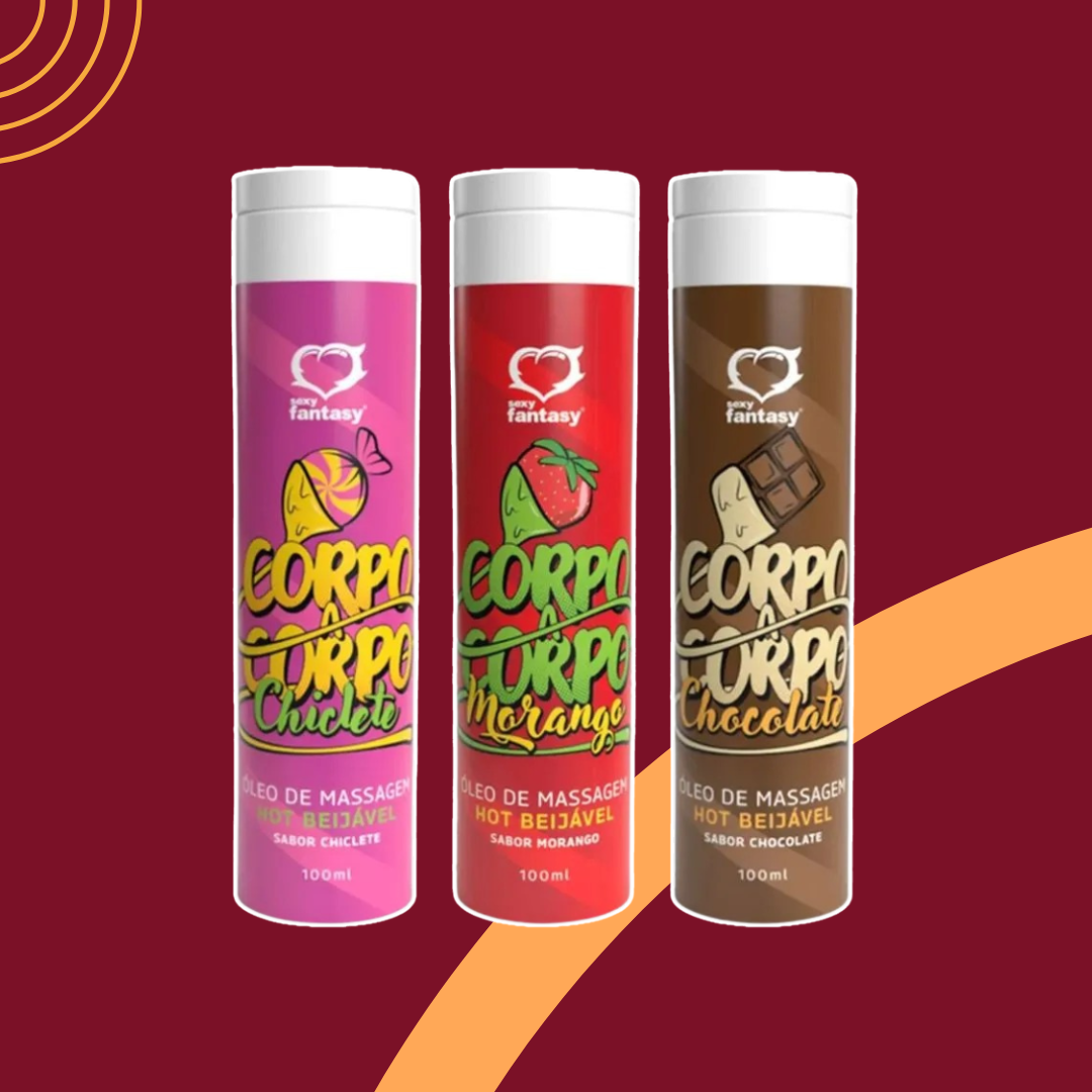 Óleo de Massagem Beijável Corpo a Corpo 120ml