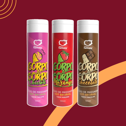 Óleo de Massagem Beijável Corpo a Corpo 120ml