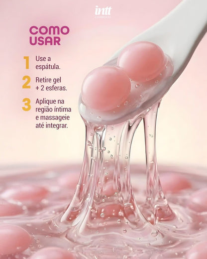 Bubble Vibes 3 em 1 Lubrificante e Excitante com Esferas e Jambu 120g Intt