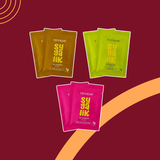 Sachê Sugador Liquido Excitante Unissex Beijável Sugalik 15g