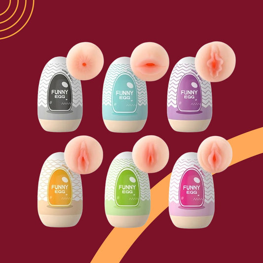 Funny Egg Masturbador Masculino Formato Vagina em Cyberskin