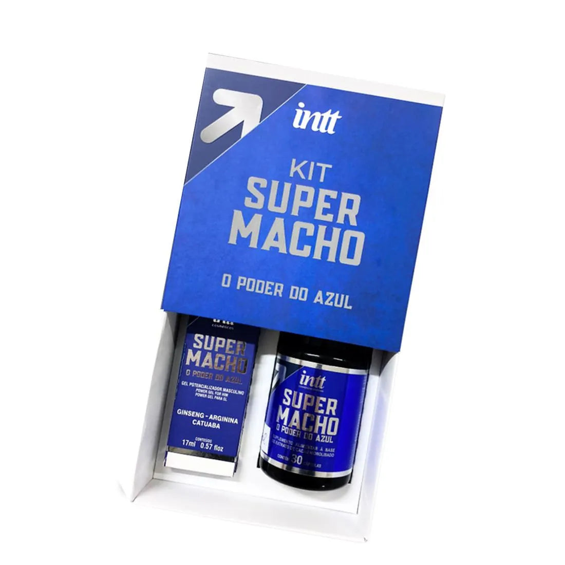 Kit Super Macho com 1 Super Macho com 30 Cápsulas e 1 Super Macho Gel 17 ml Intt