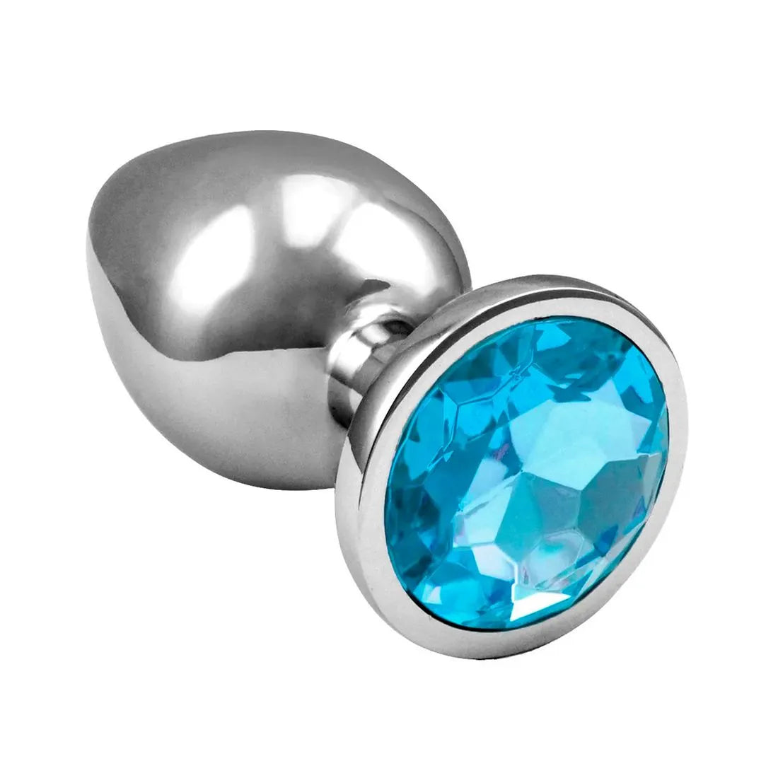 Plug  Anal M  Metal com Cristal Formato Redondo