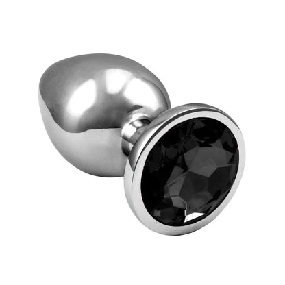 Plug  Anal M  Metal com Cristal Formato Redondo