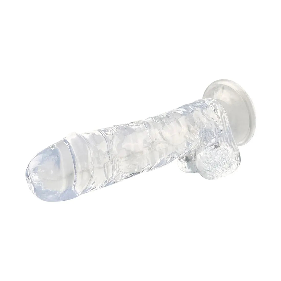 Cristal Realístico com Ventosa Veias e Escroto 20,5x4cm