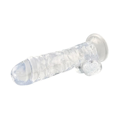 Cristal Realístico com Ventosa Veias e Escroto 20,5x4cm