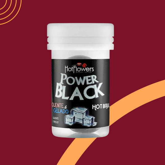 Bolinha Hot Ball Power Black Gel Comestível Quente e Gelado