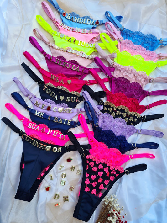 Calcinha  Duplo Personalizavel  (NÃO ACOMPANHA LETRAS)