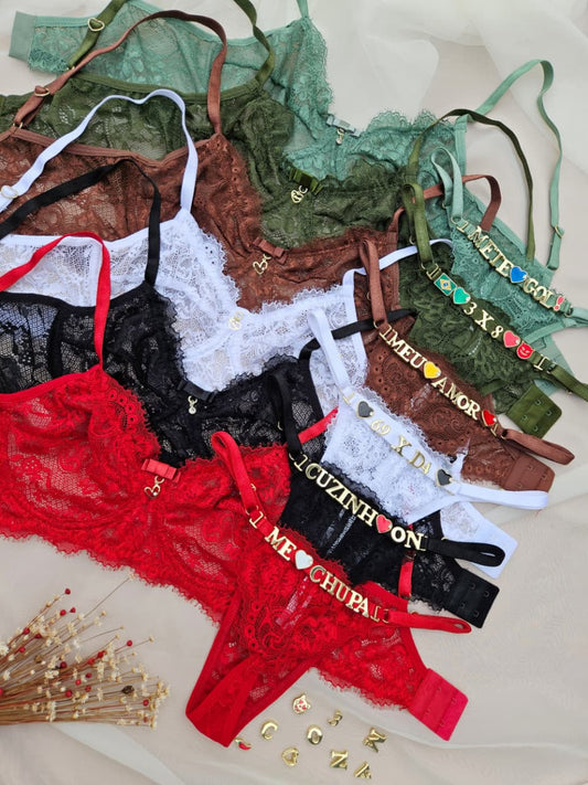 CONJUNTO ECLIPSE RENDA PERSONALIZAVEL (NÃO ACOMPANHA LETRAS)