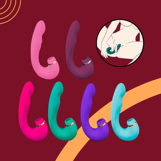 Vibrador Kiss Ponto G e Clitóris com Dedilhar Air Pulse