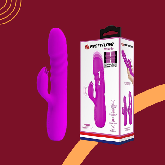 Vibrador Melanie de Ponto G e Clitóris com Vai e vem