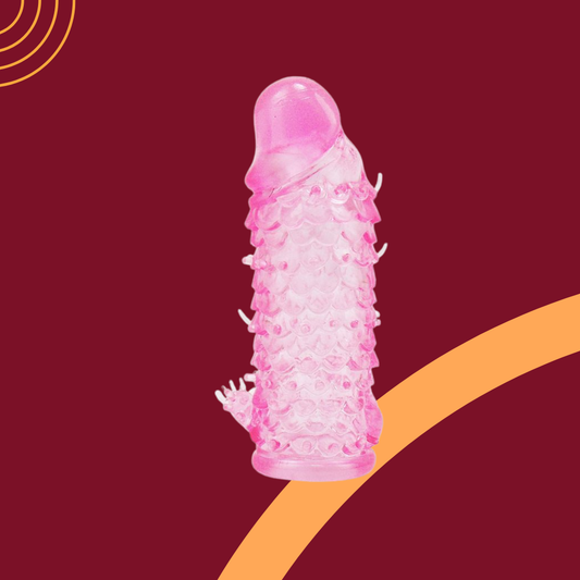 Capa Peniana Texturizada com Estimulador de Clitóris - SI