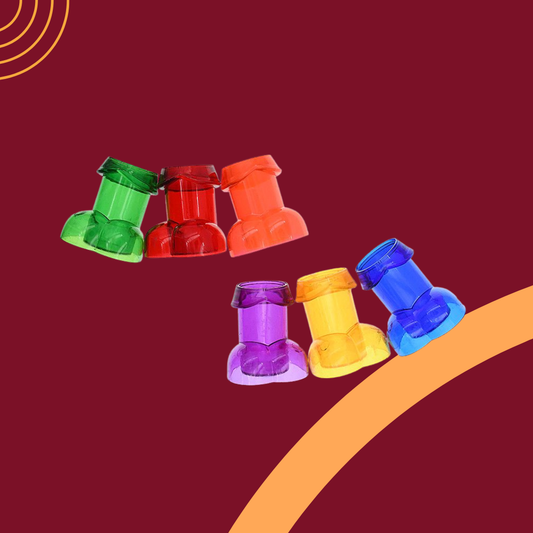 kit com 6 Copos de Shot - Formato de Pênis