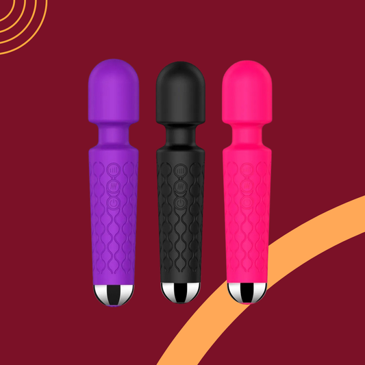 Vibrador Varinha Mágica com 20 Modos de Vibração e 8 Níveis de Velocidade