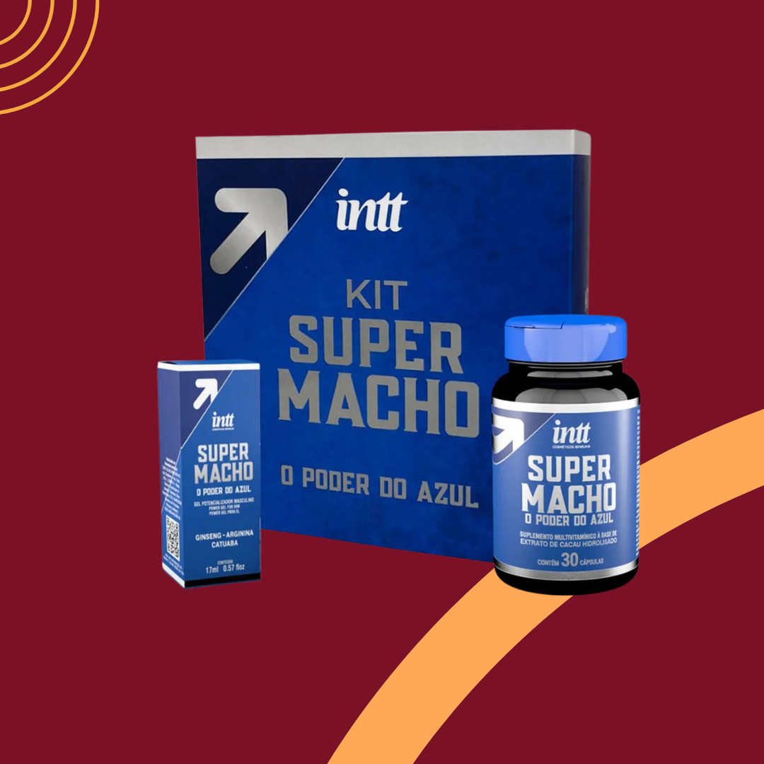 Kit Super Macho com 1 Super Macho com 30 Cápsulas e 1 Super Macho Gel 17 ml Intt