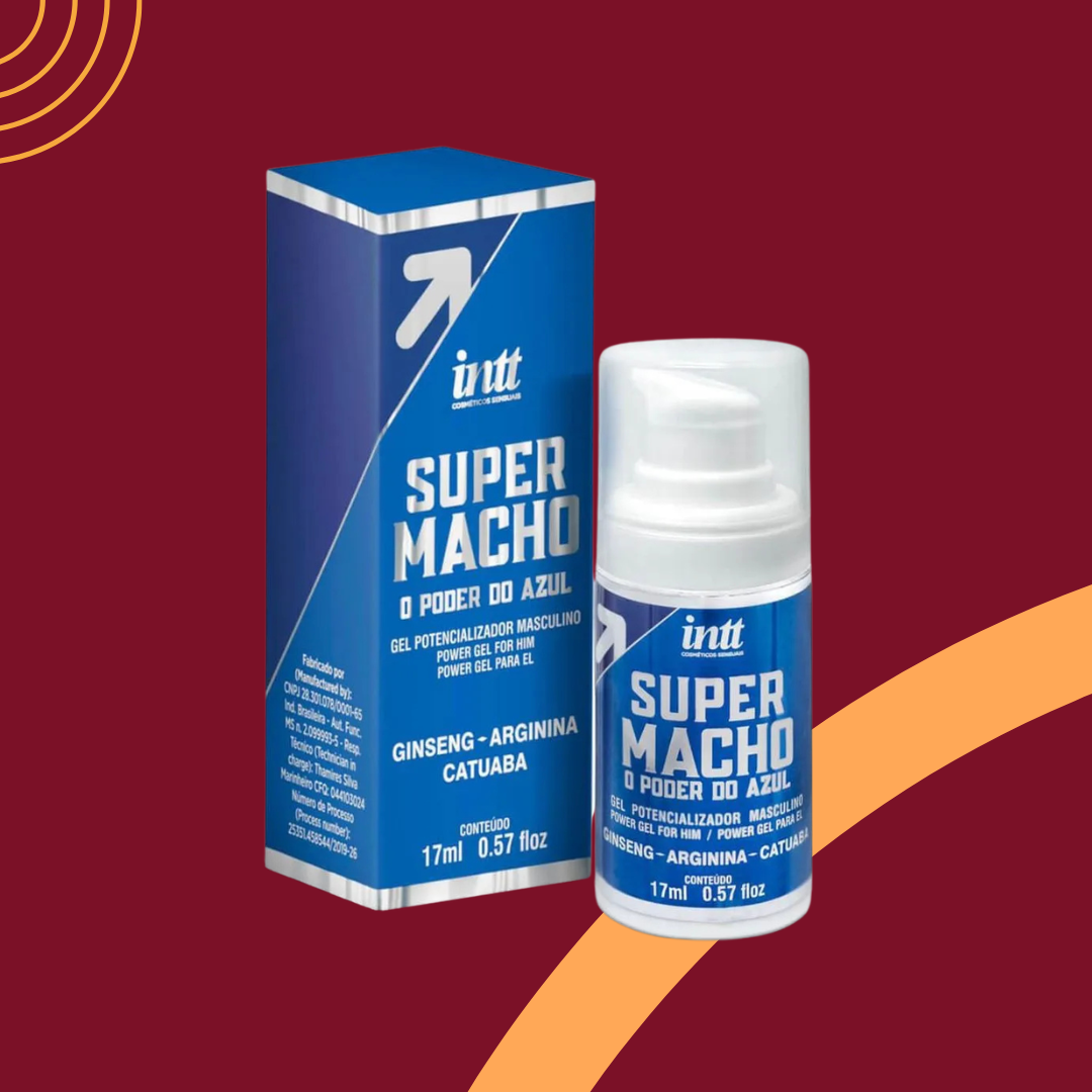 Gel Estimulante Super Macho O Poder do Azul Gel Potencializador Masculino 17 ml Intt