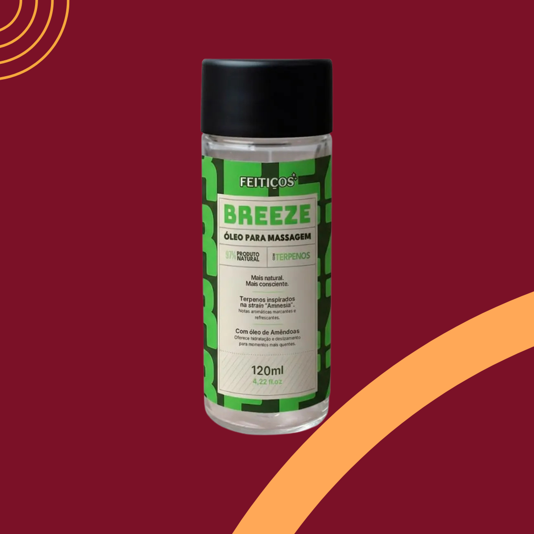 Breeze Óleo Beijável para Massagem com Terpenos 120ml Feitiços