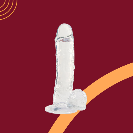 Cristal Realístico com Ventosa Veias e Escroto 20,5x4cm