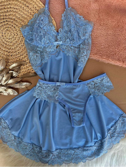 Camisola luxo sem bojo (NÃO ACOMPANHA ROBE)