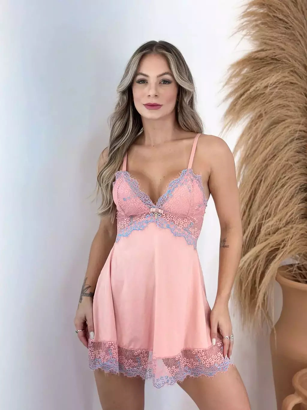 Camisola luxo sem bojo (NÃO ACOMPANHA ROBE)