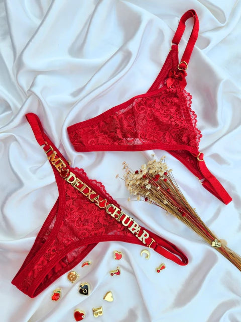 Calcinha Renda Personalizavel (NÃO ACOMPANHA LETRAS)